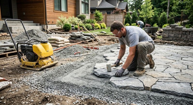 Limestone Pavers Installation in Fairfield County, CT